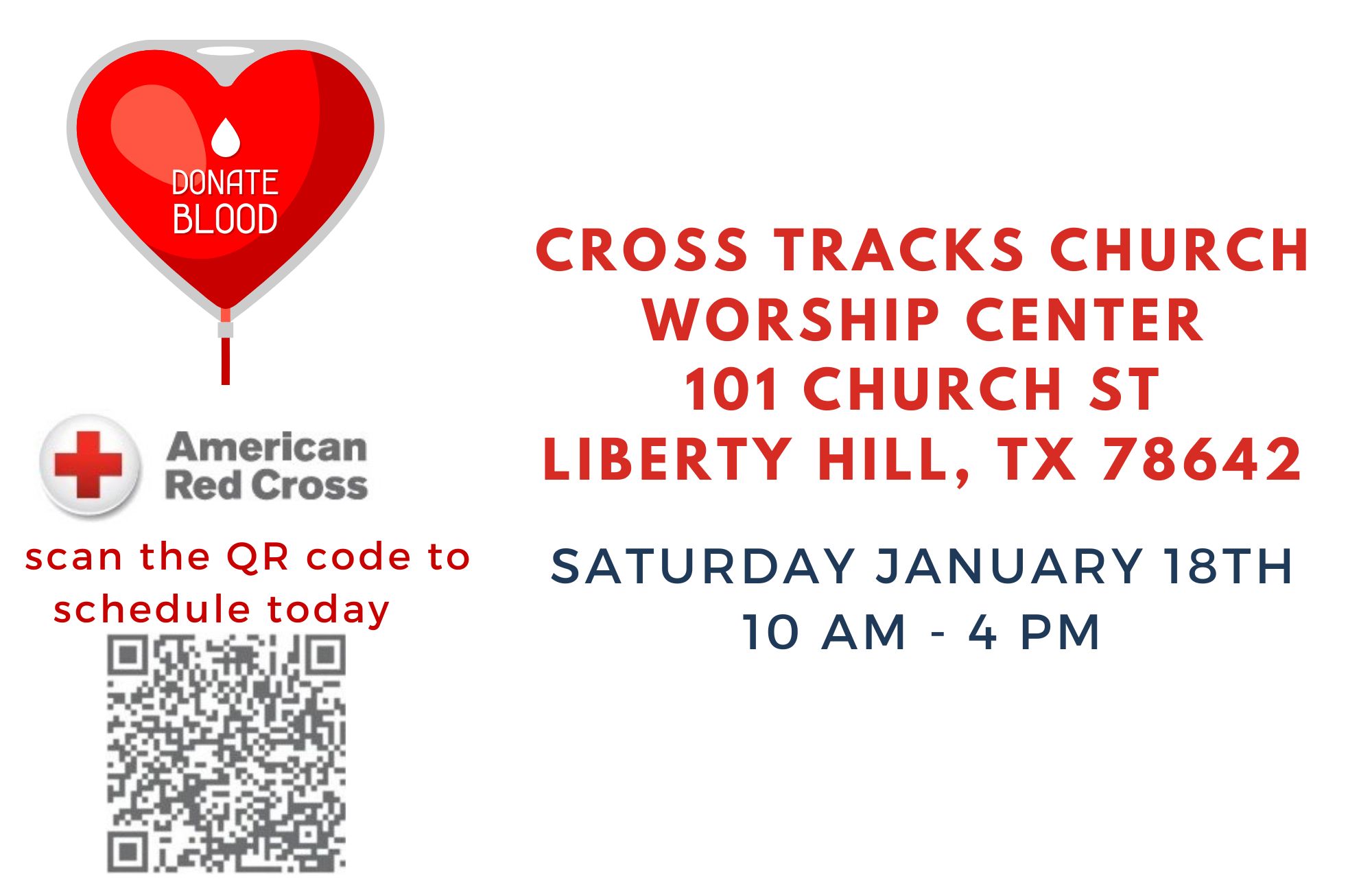 Cross Tracks January 2025 Blood Drive